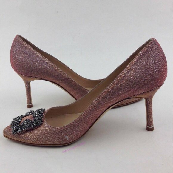 MANOLO BLAHNIK Hangisi Pump Sz 8 - Picture 4 of 8